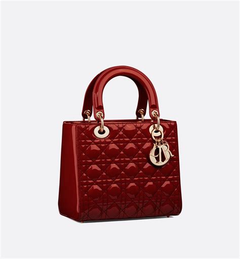 lady dior bag cherry red|lady dior bag cost.